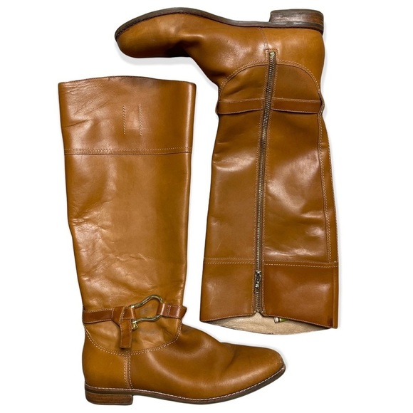 Sperry Topsider sable cognac tan brown equestrian riding boots size 9 - Picture 2 of 10